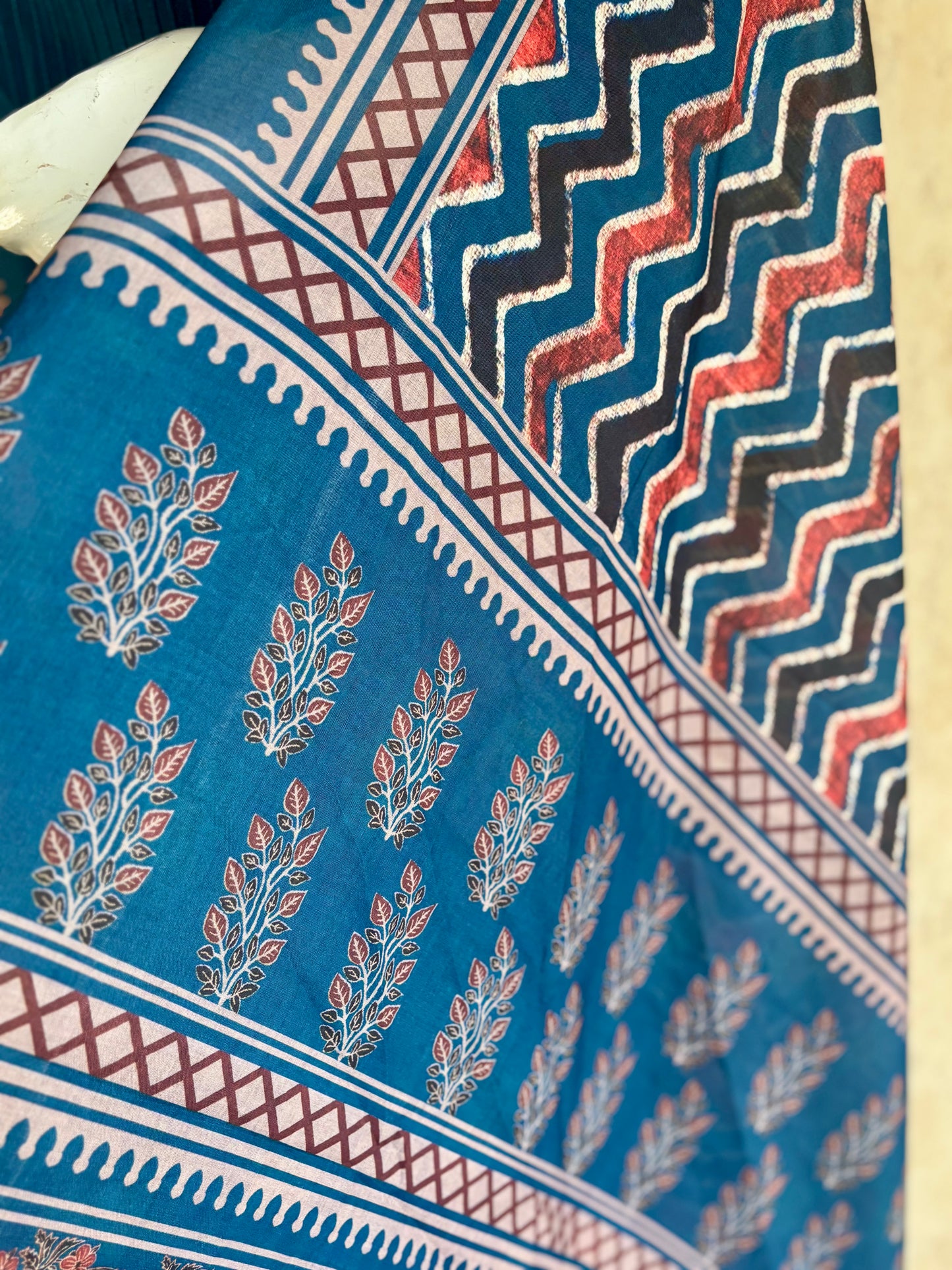 Teal Blue Silk Kurta Set