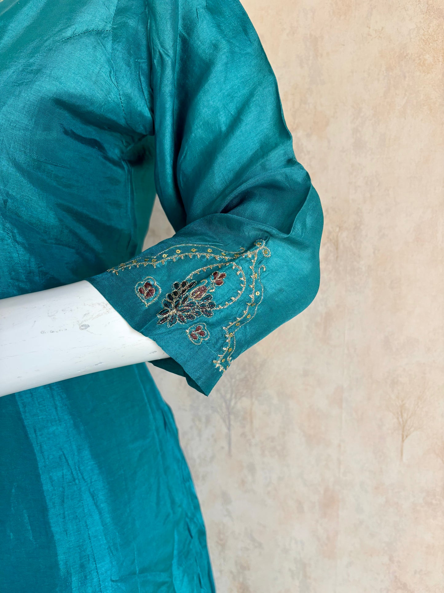 Sea Green A-Line Kurta Set