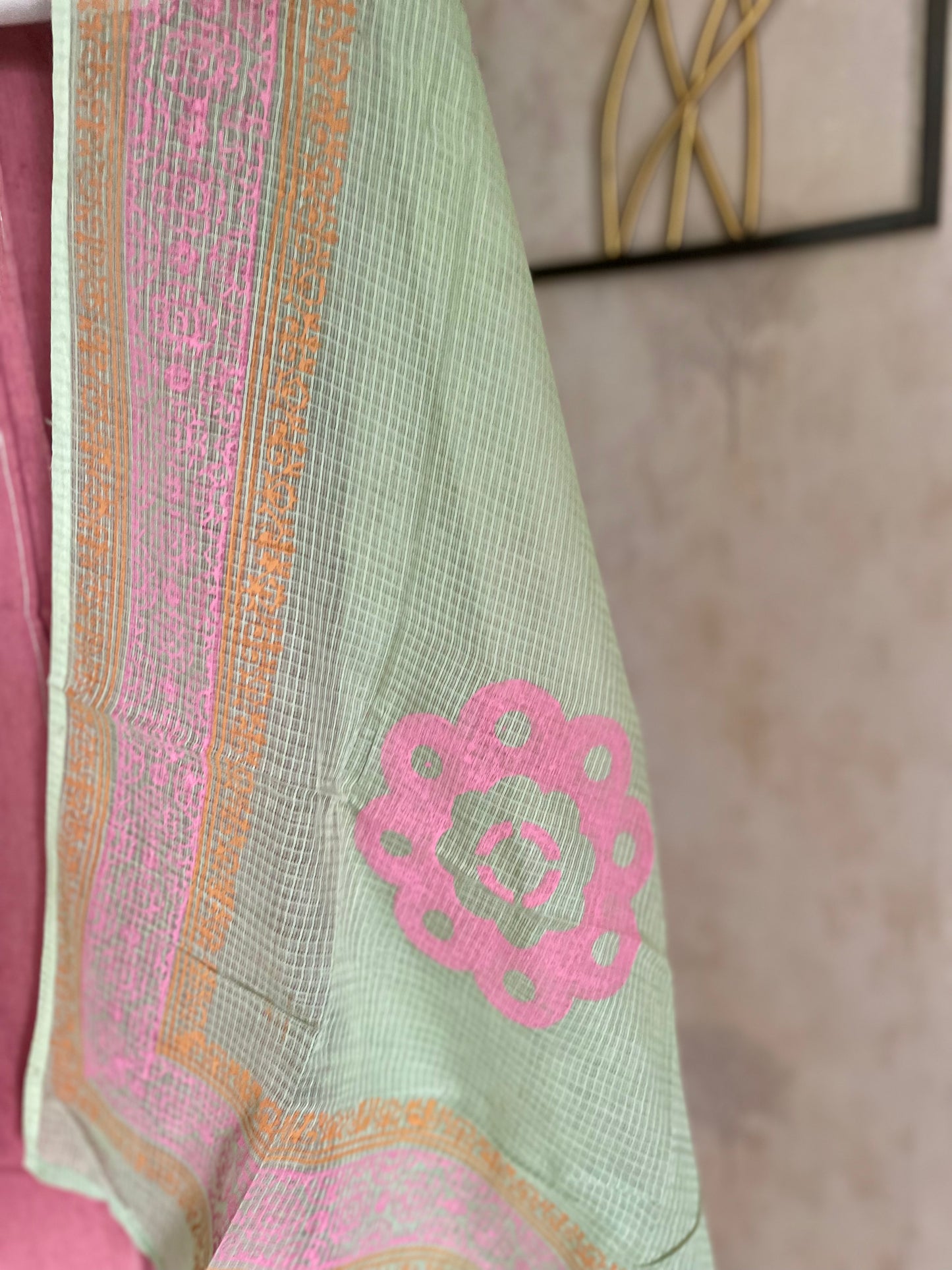 Blush Harmony Onion Pink Handloom Cotton Suit Set