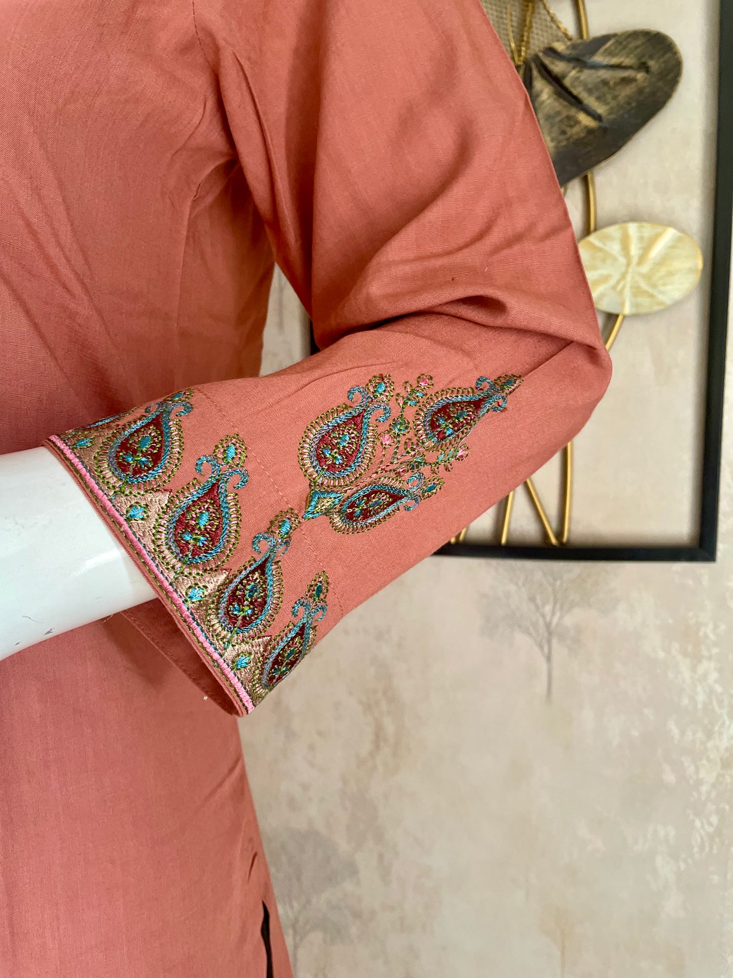 Peach Cotton – luxurious and distinctly Kashmiri