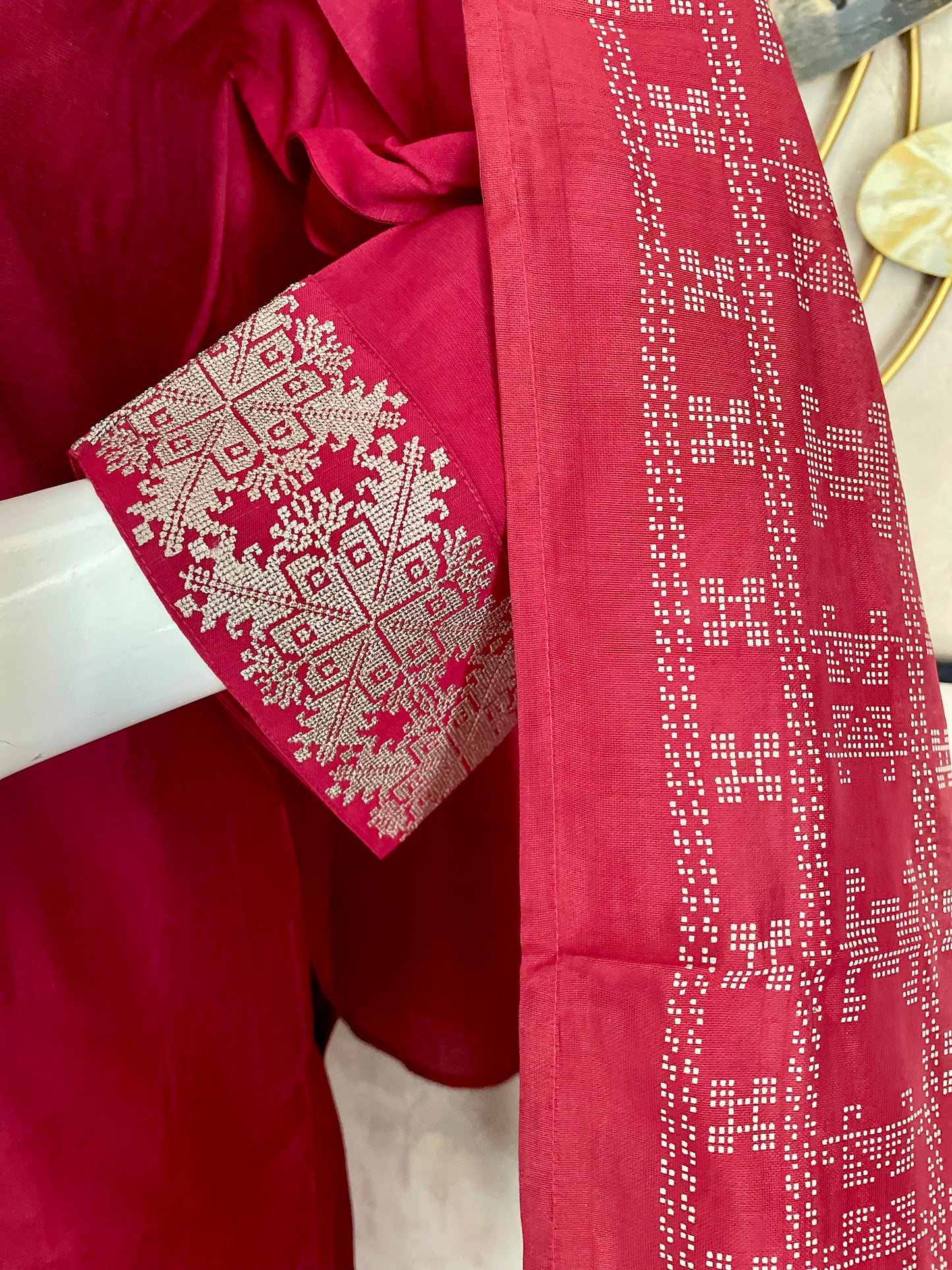 Cherry Royale Silk Kurta Set