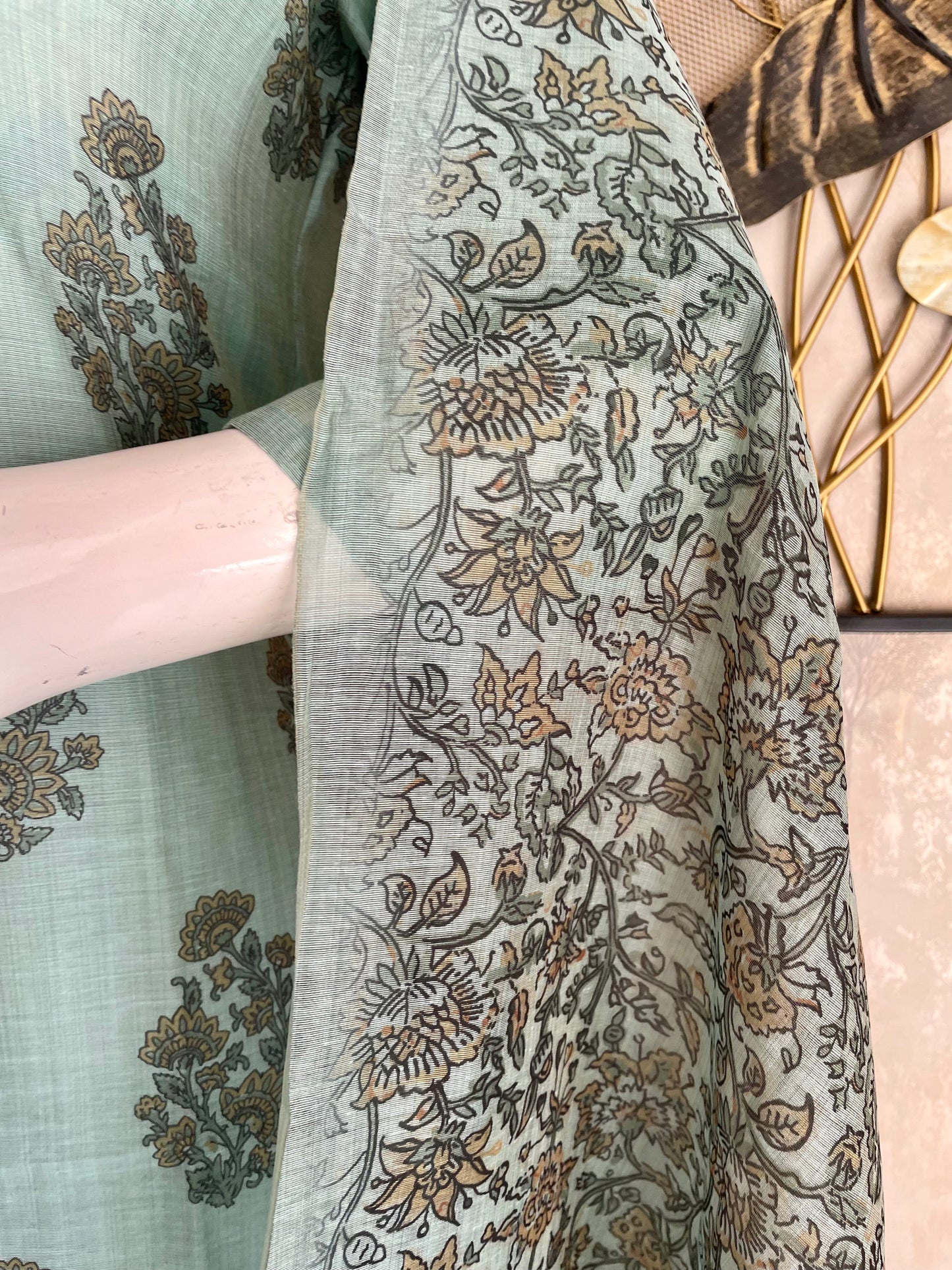 Sea Green Heritage – Moonga Cotton Silk Kurta Set