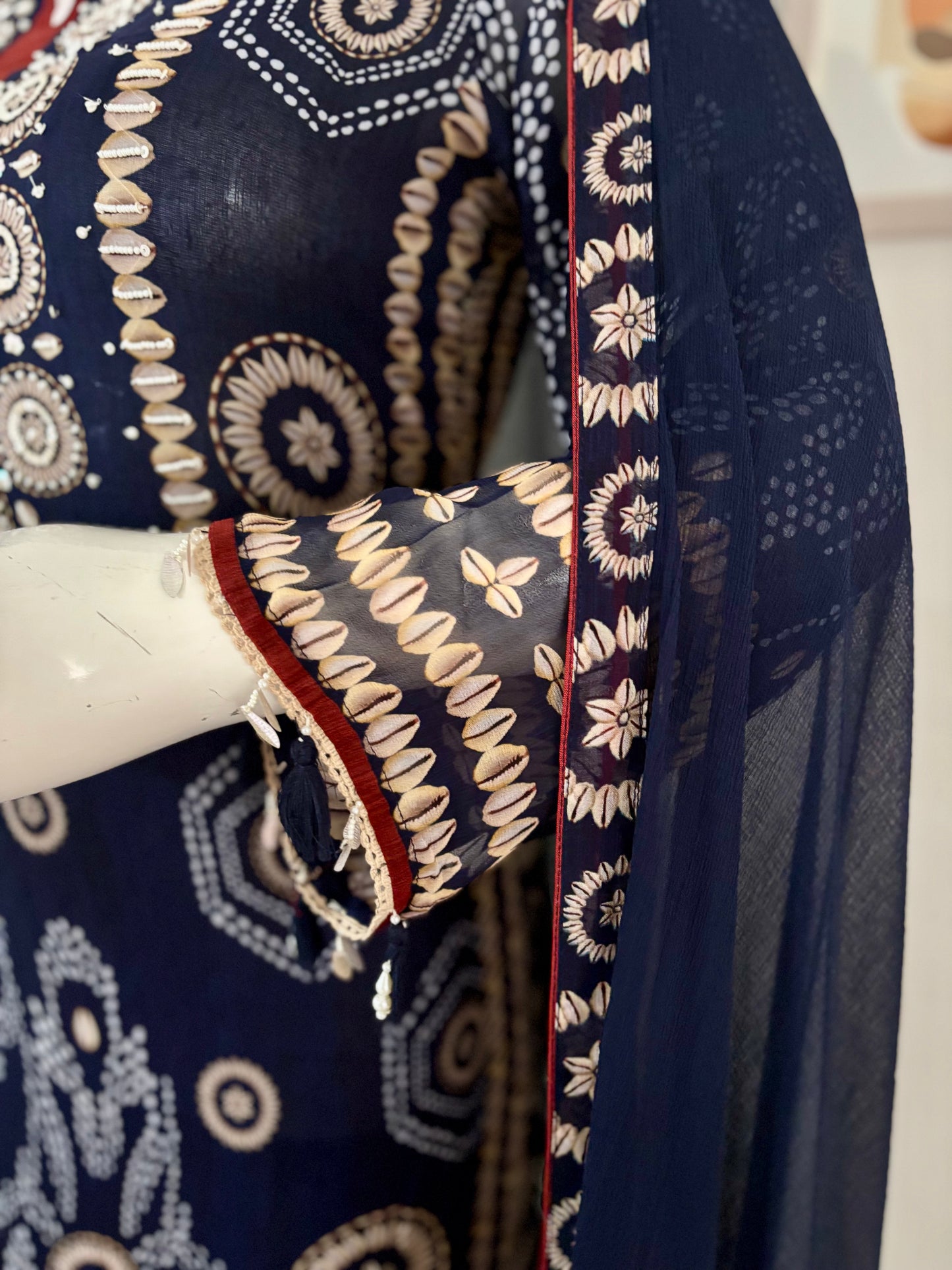 Navy Blue Georgette Kurta Set