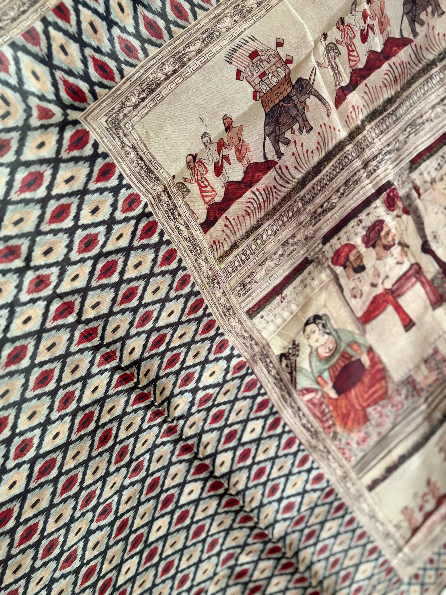 Pure Muslin Silk Black A-Line Kurta Set