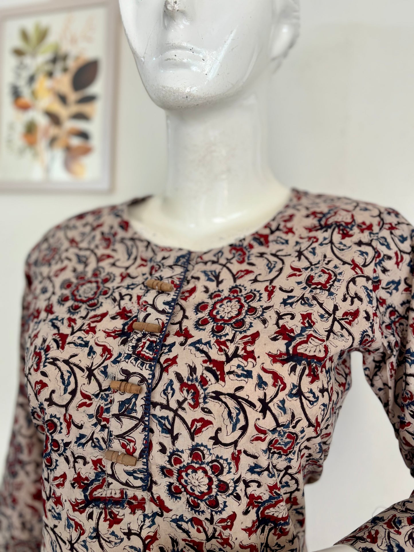 Pure Handloom Cotton Kalamkari Kurta – Timeless Everyday Charm