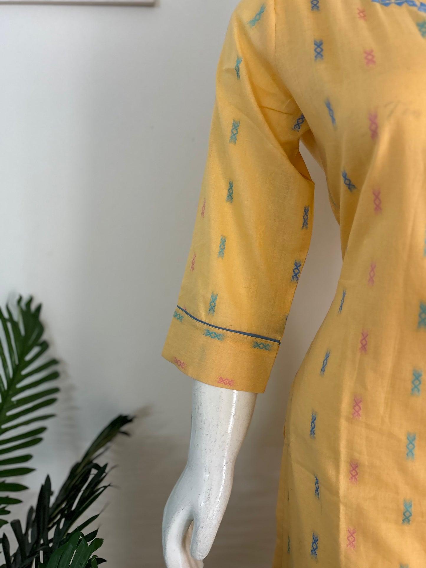 Yellow Pure Cotton Kurta