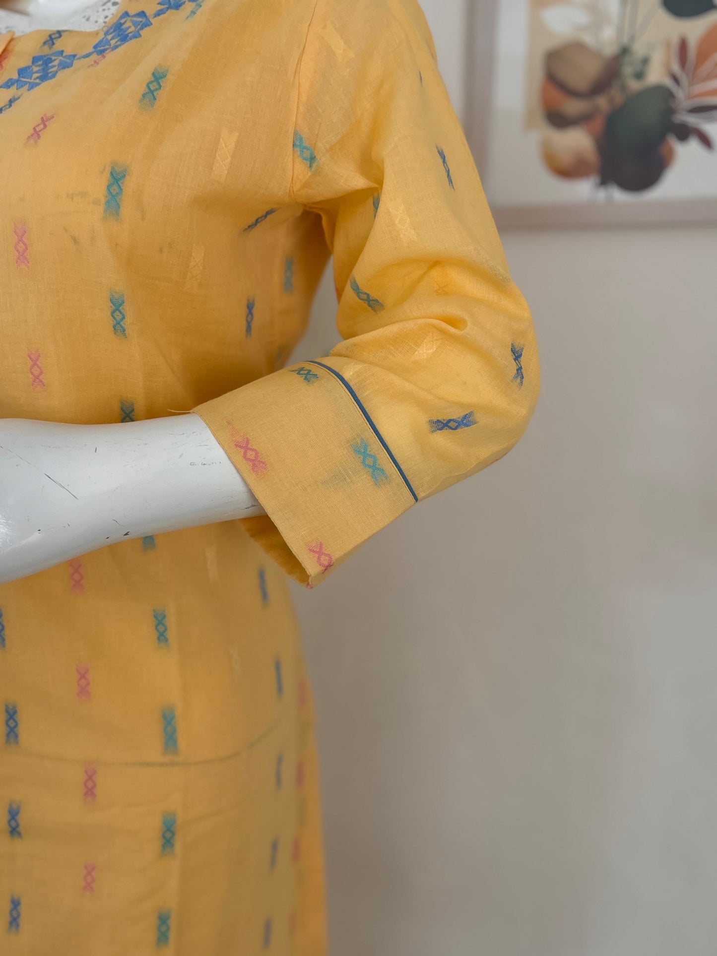 Yellow Pure Cotton Kurta
