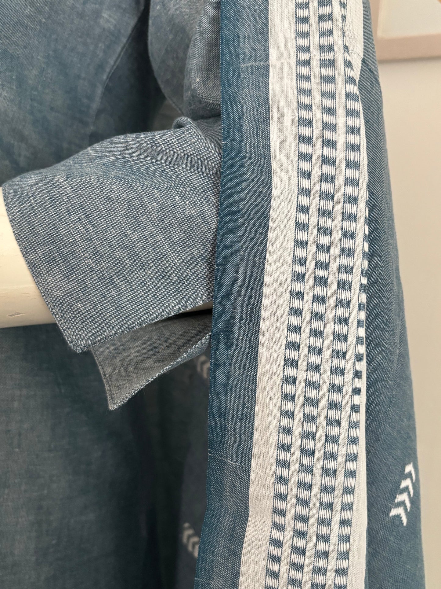 Ice Blue Grace – Pure Handloom Cotton Kurta Set