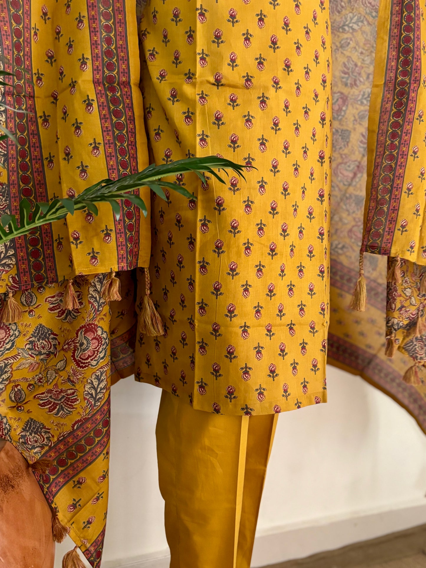 Pure Cotton Mustard Kurta Set