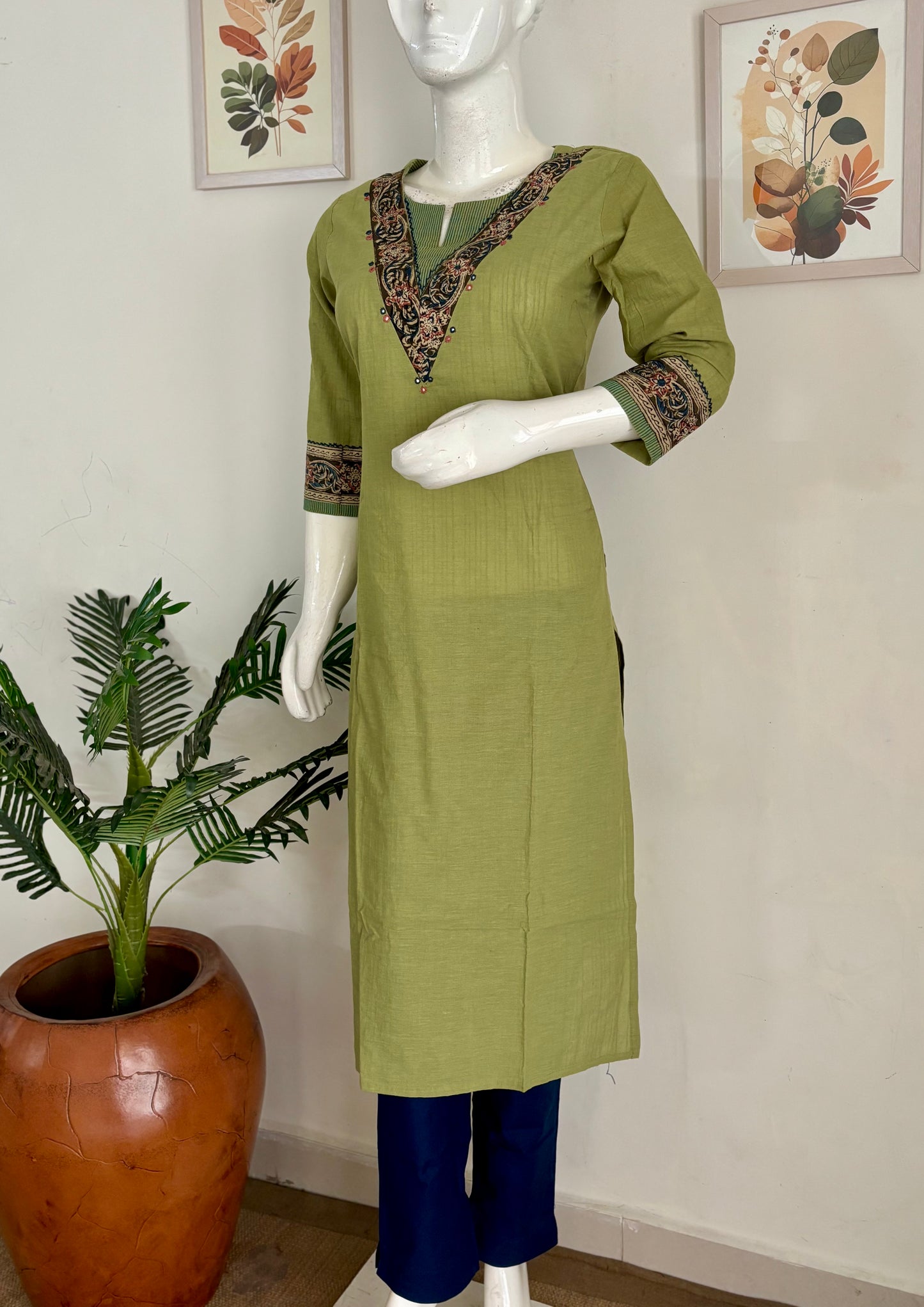 Elegant in Ajrakh – Pure Handloom Cotton Kurta Set