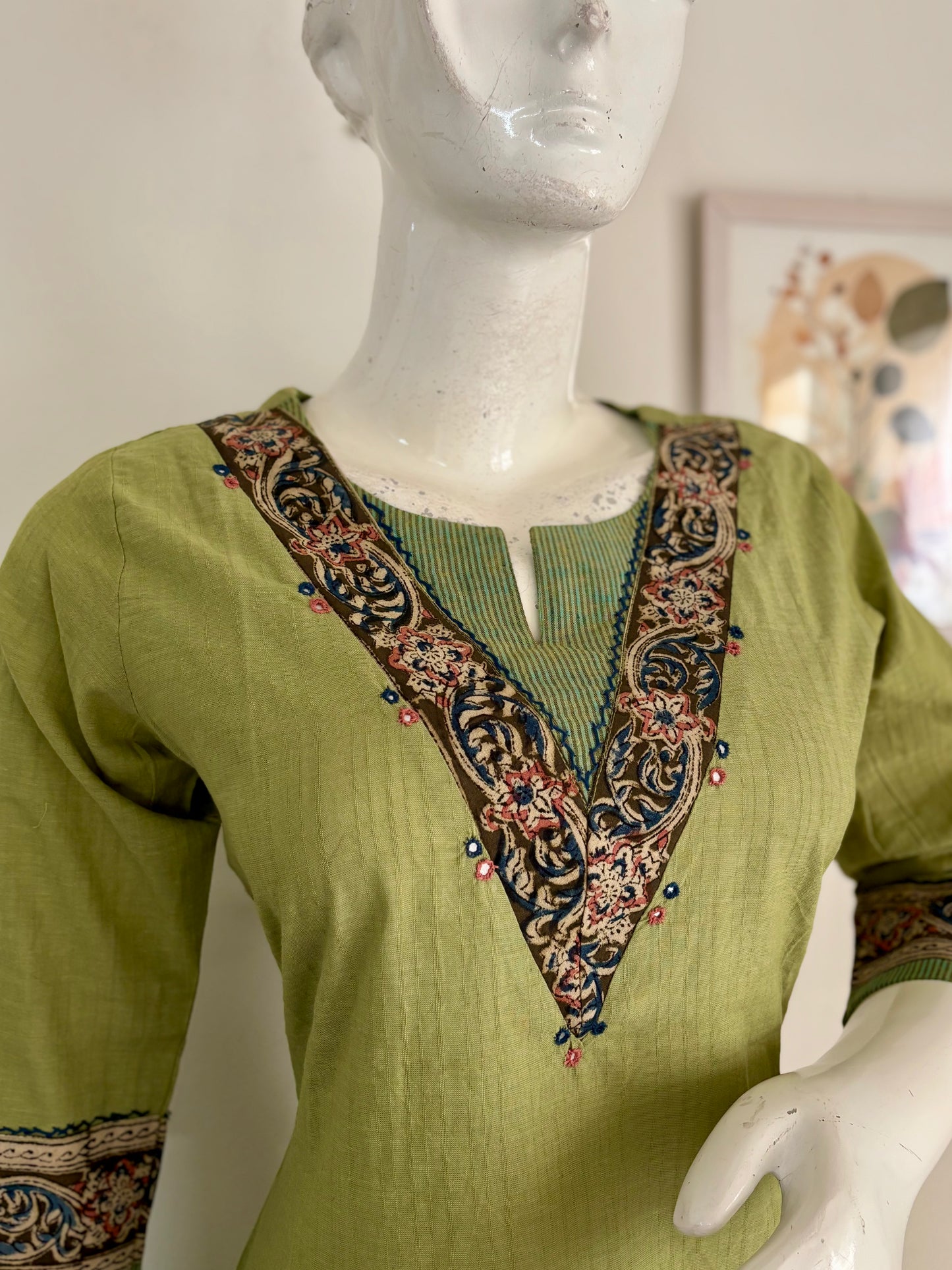 Elegant in Ajrakh – Pure Handloom Cotton Kurta Set