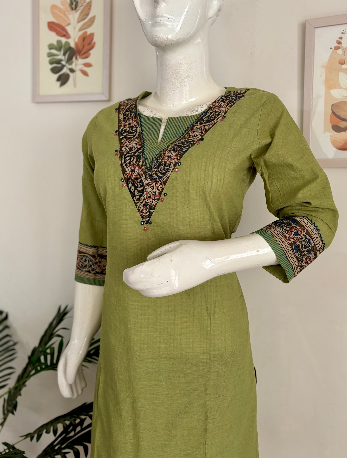Elegant in Ajrakh – Pure Handloom Cotton Kurta Set