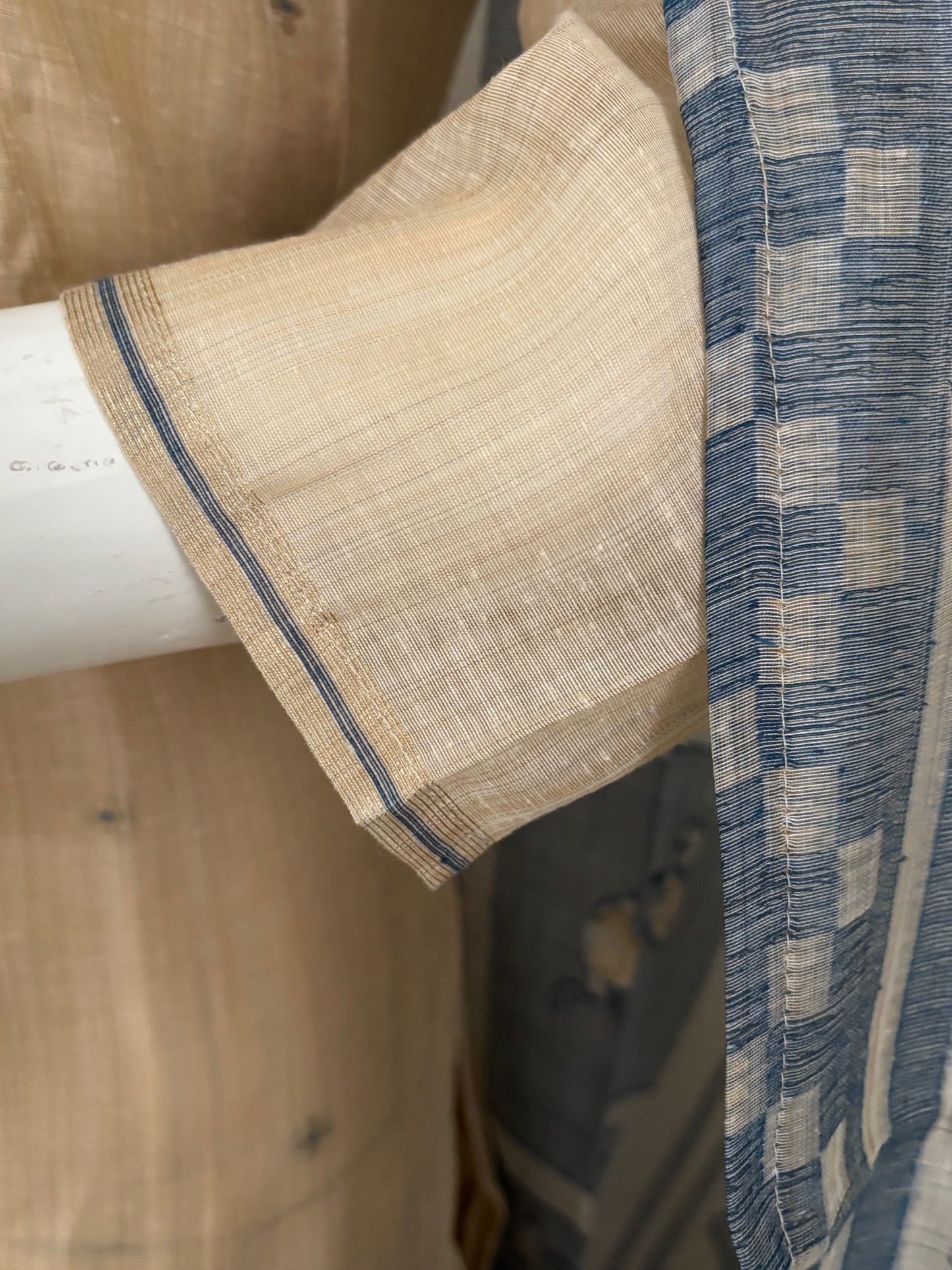 Elegant Linen Chanderi Silk Kurta Set