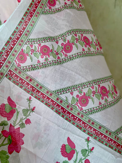 RaasRa In Full Bloom — Pink Floral Print Cotton Kurta Set with Dupatta — view 6