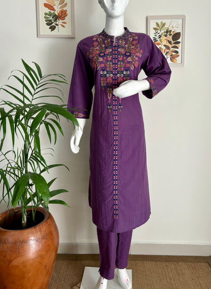 The Dreamy in Lavender: A-Line Kurta set: Perfect for Summer