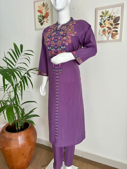 The Dreamy in Lavender: A-Line Kurta set: Perfect for Summer