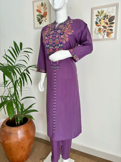 The Dreamy in Lavender: A-Line Kurta set: Perfect for Summer