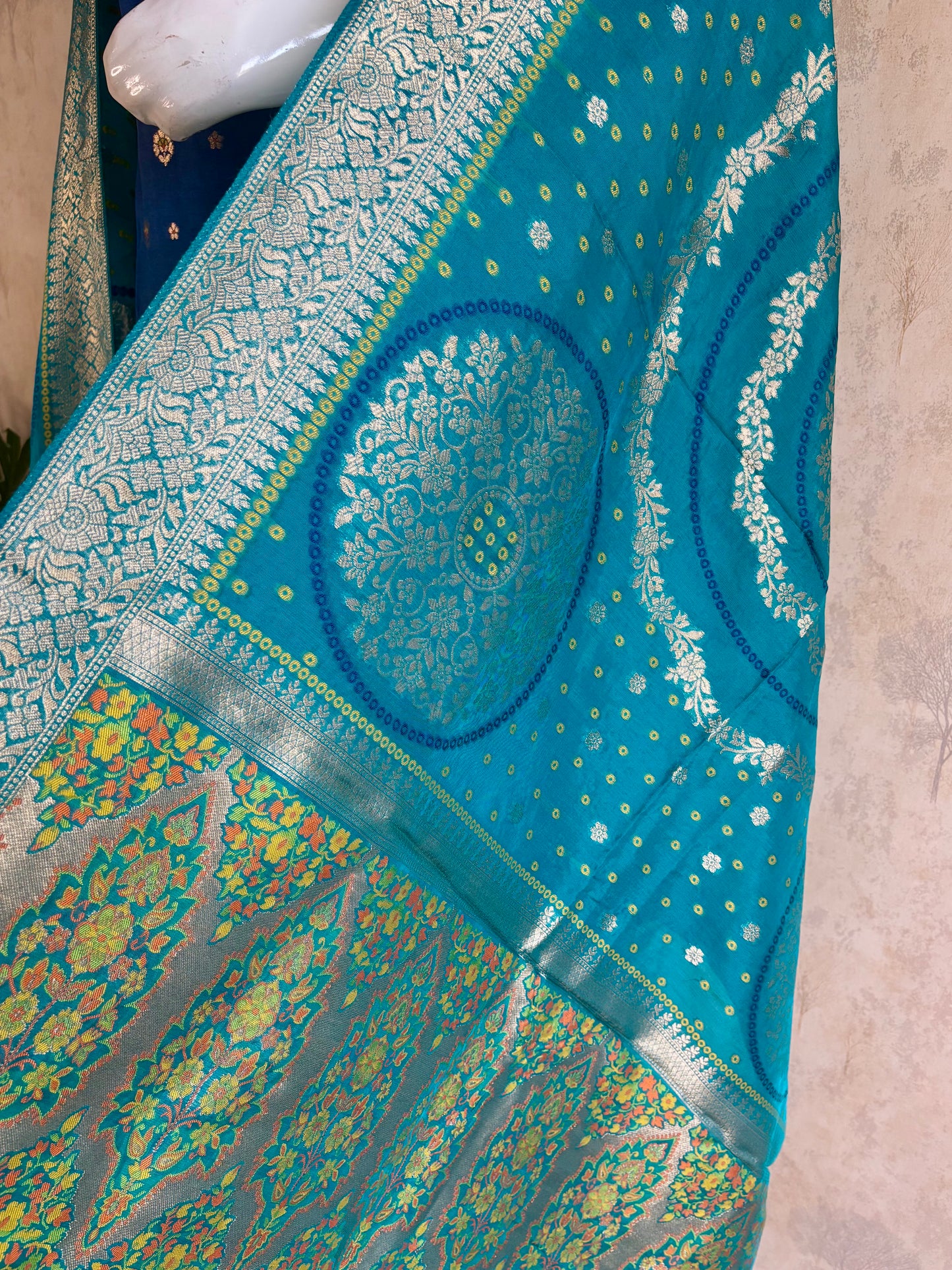 Royal Blue Banarasi Silk Kurta Set