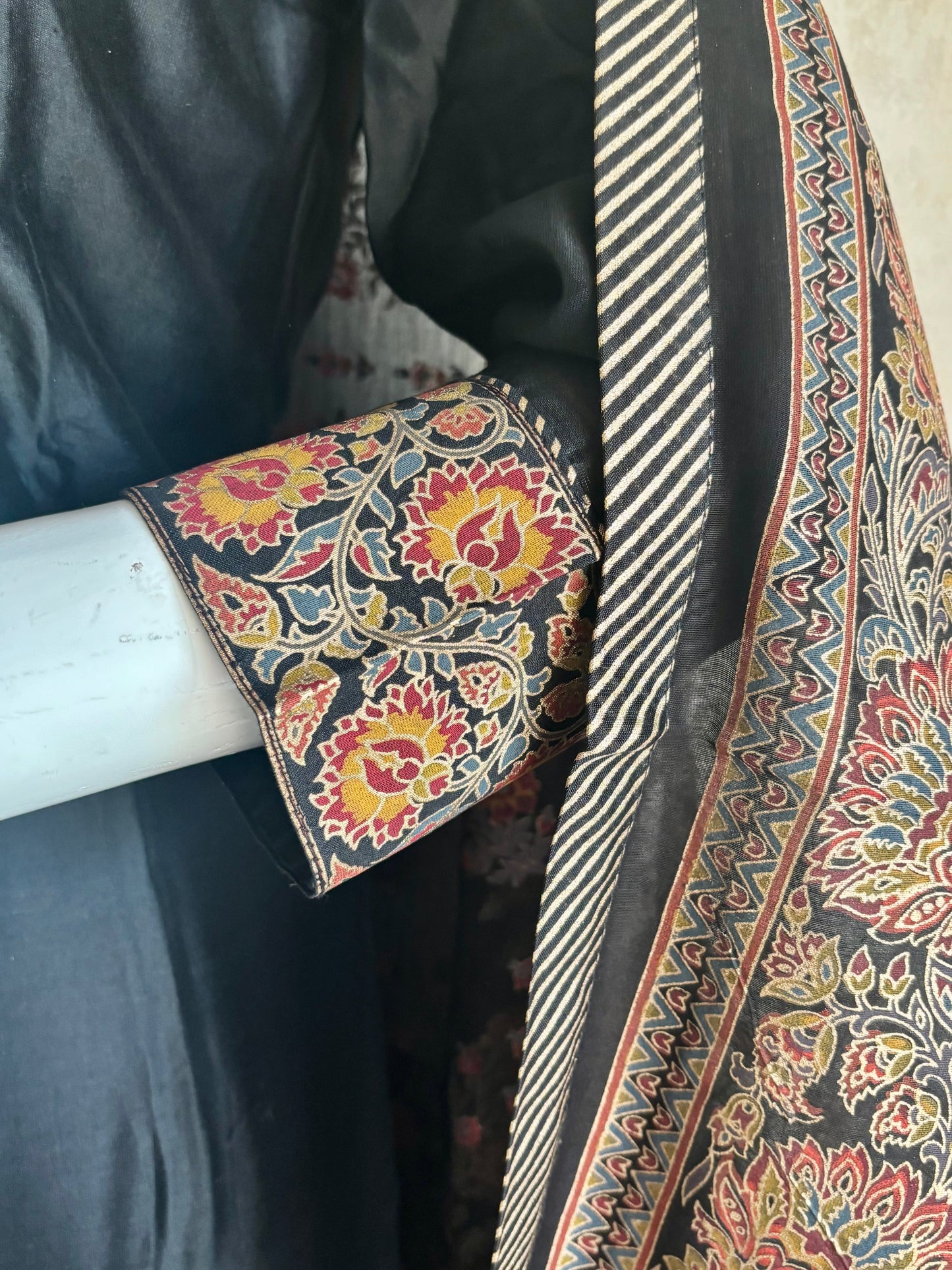 Black Silk Kurta Set