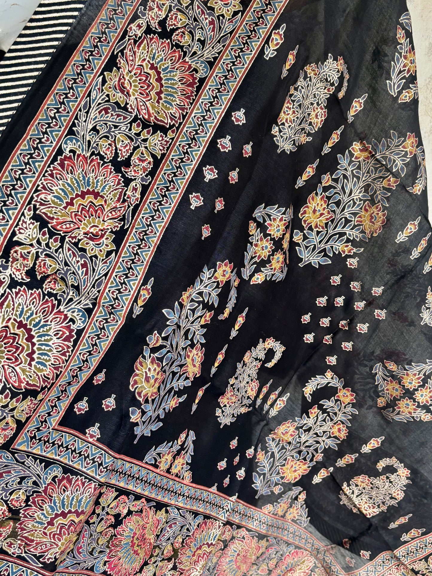 Black Silk Kurta Set