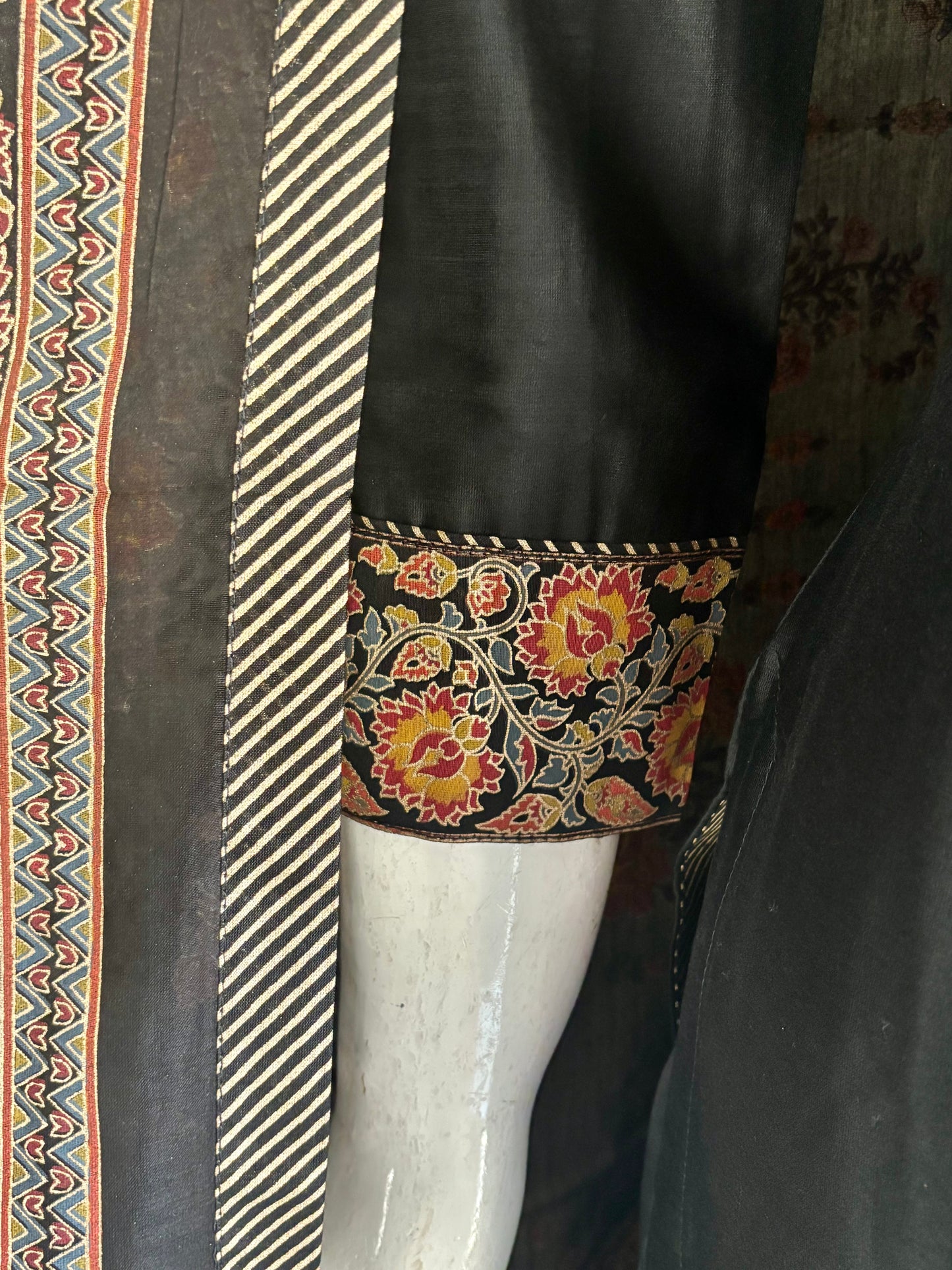 Black Silk Kurta Set