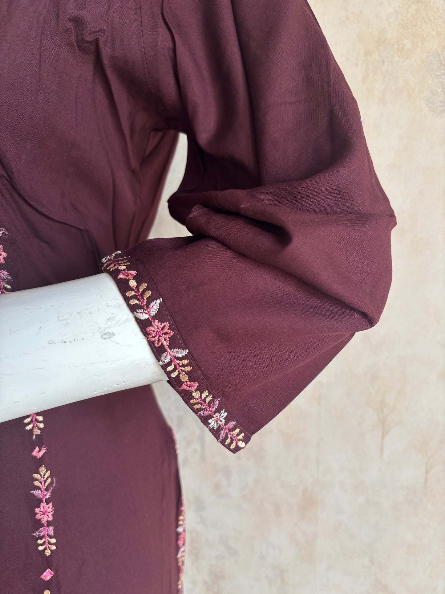 A-Line Kurta with Kashmiri Embroidery