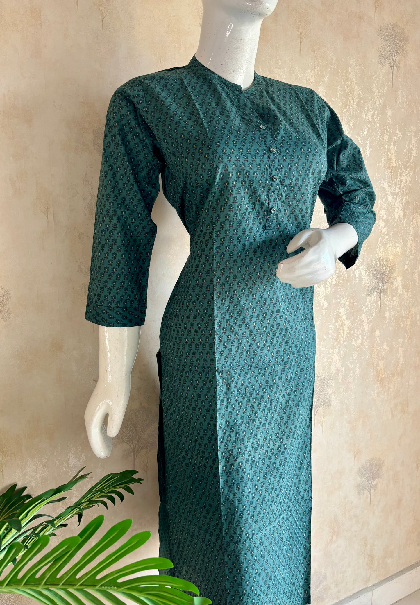 Green Cotton Kurta