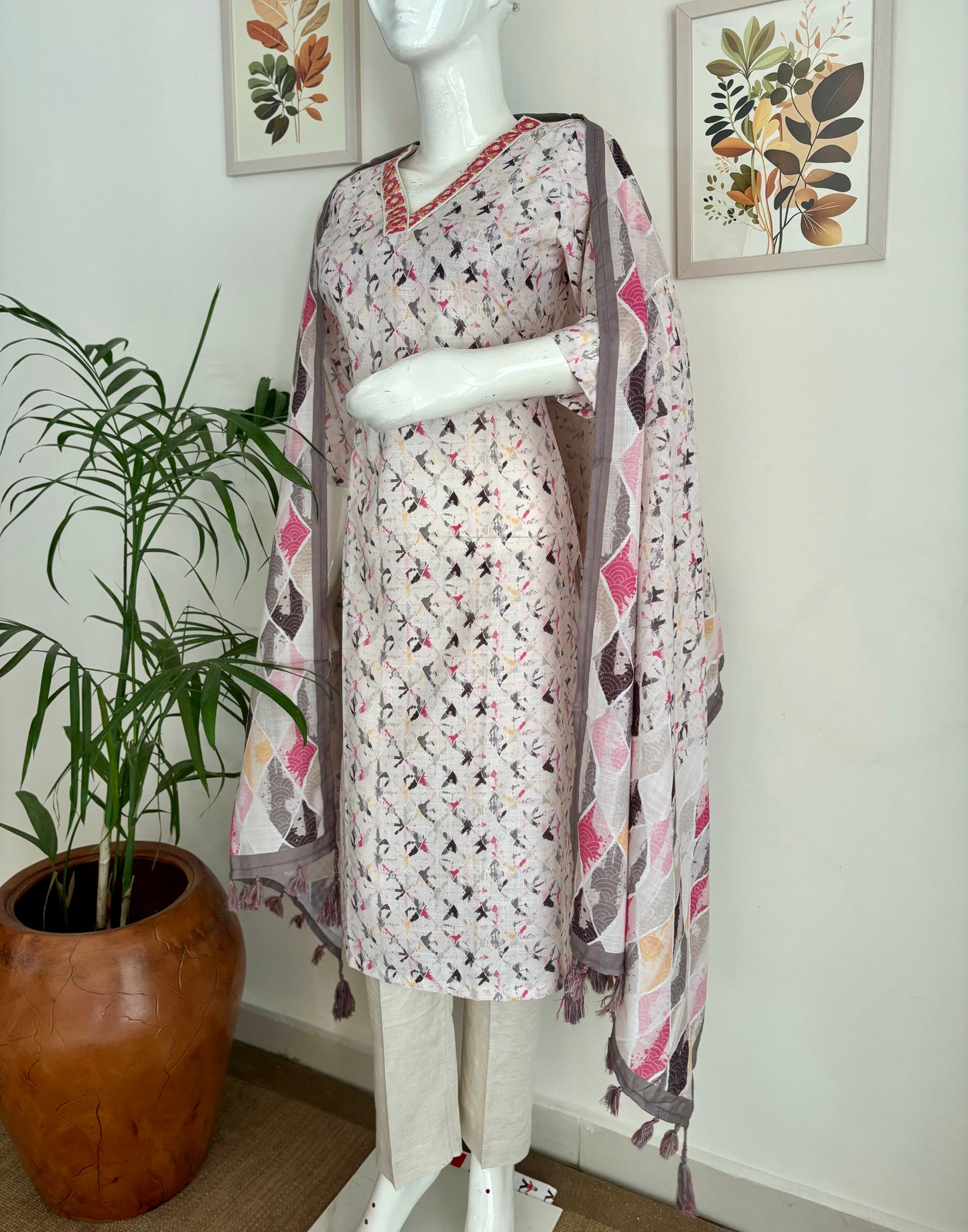 Pure Linen Kurta Set