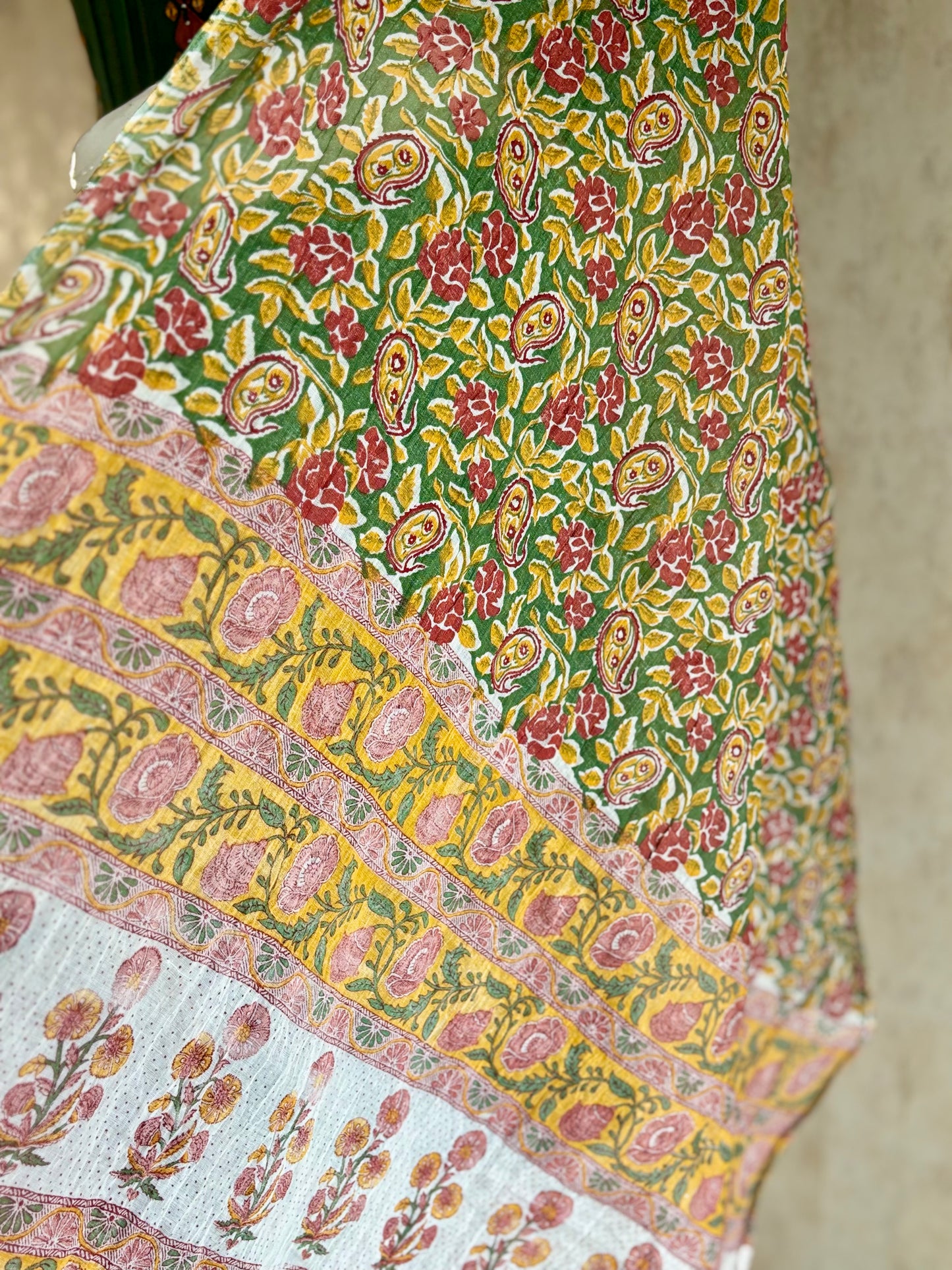 Emerald Green A-Line Handcrafted Kurta Set