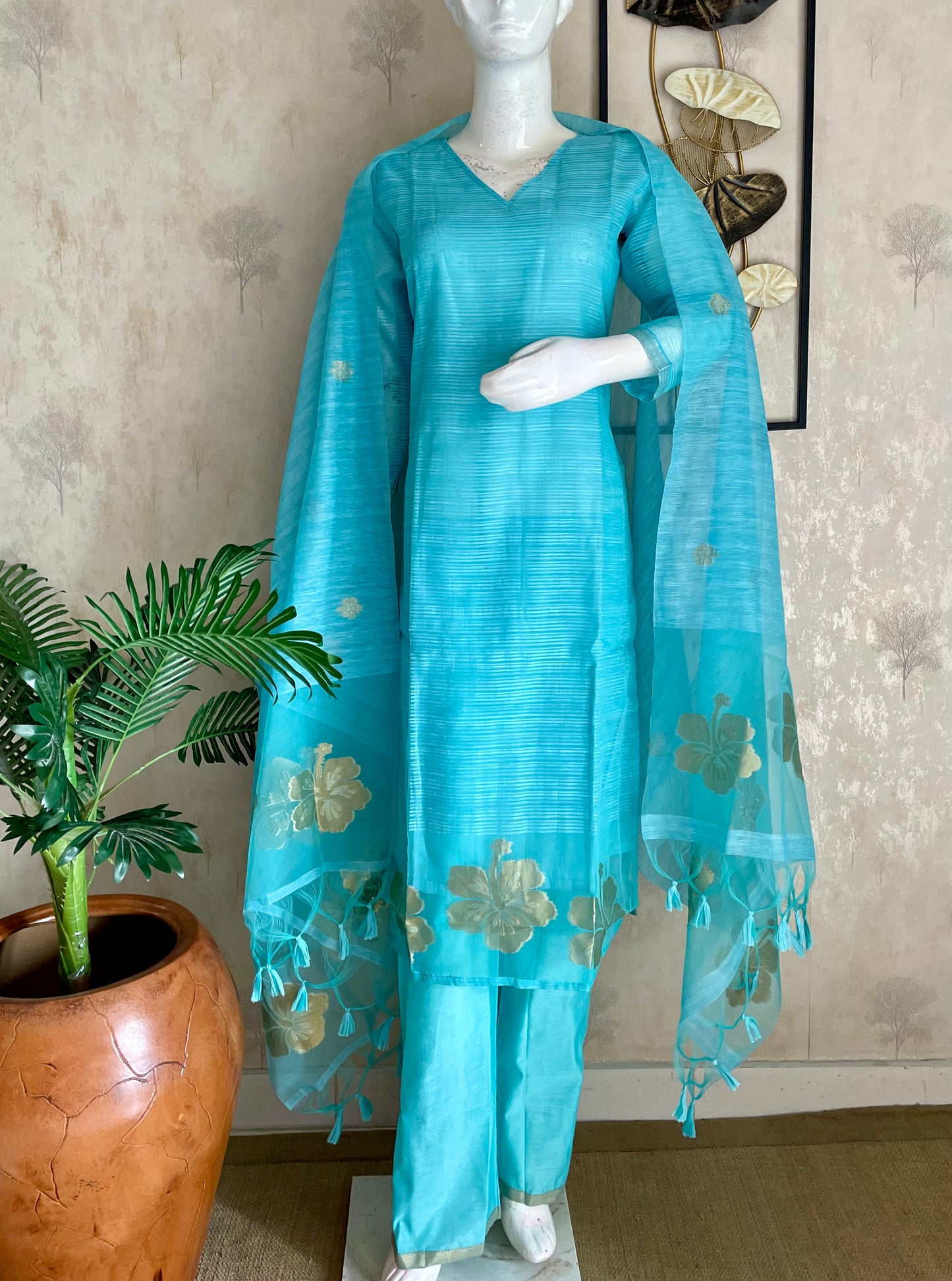Silk & Sage Firoza Muga Silk Suit Set