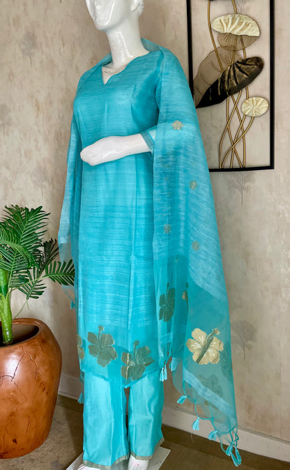 Silk & Sage Firoza Muga Silk Suit Set