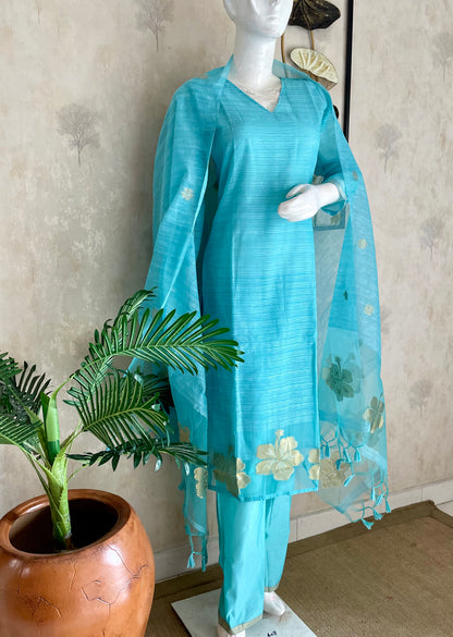 Silk & Sage Firoza Muga Silk Suit Set