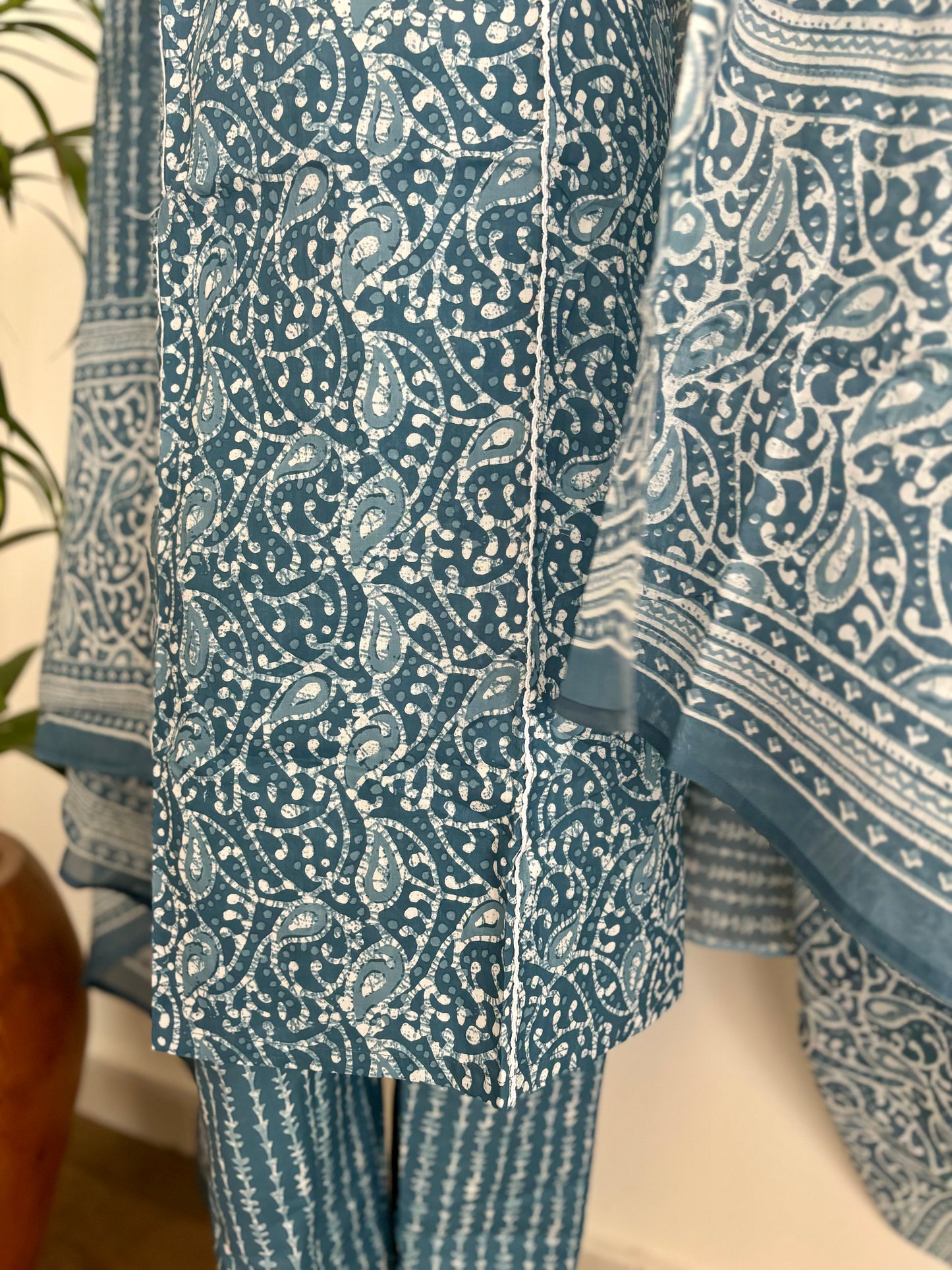 Icy Elegance Kalamkari Kurta Set