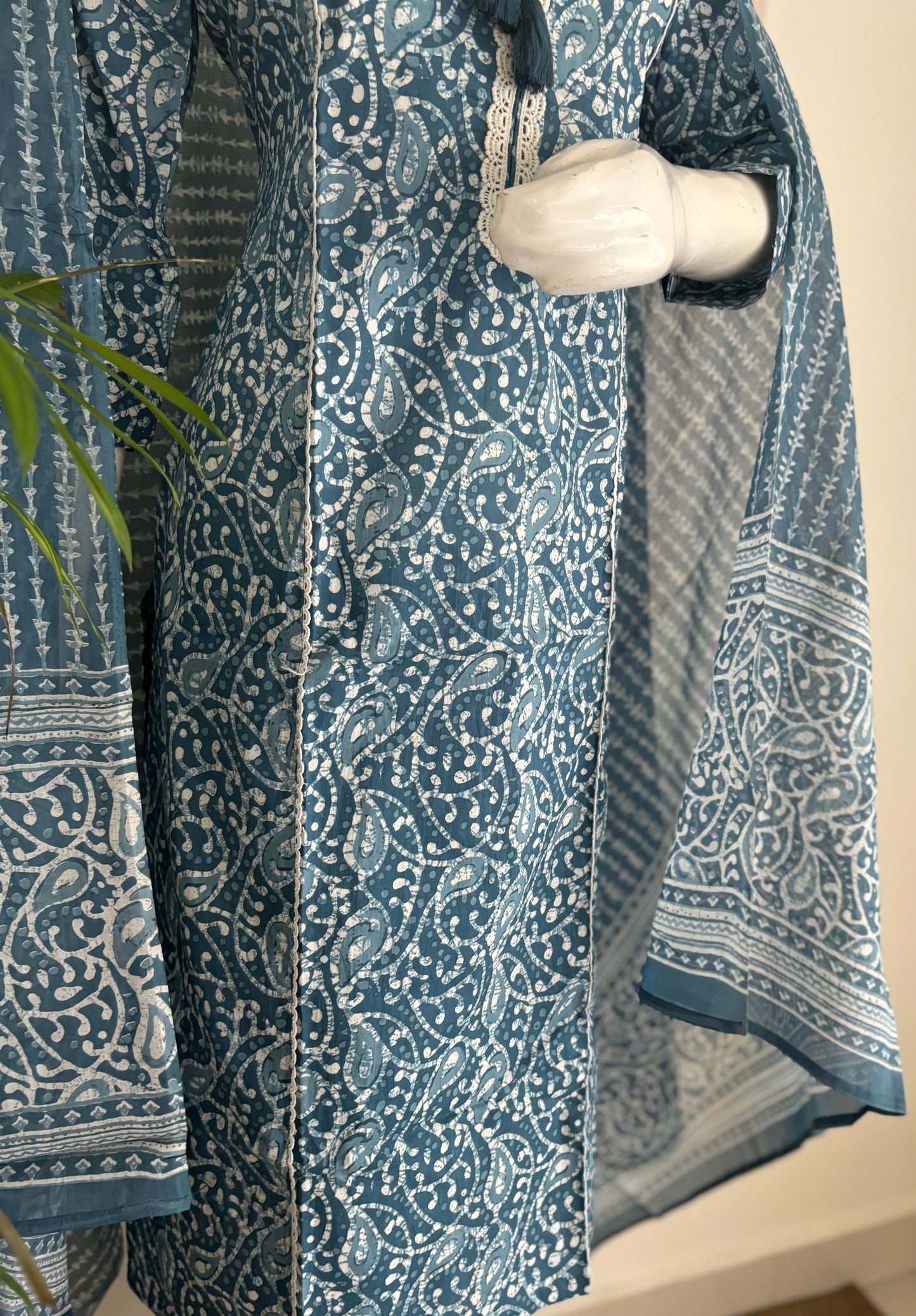 Icy Elegance Kalamkari Kurta Set