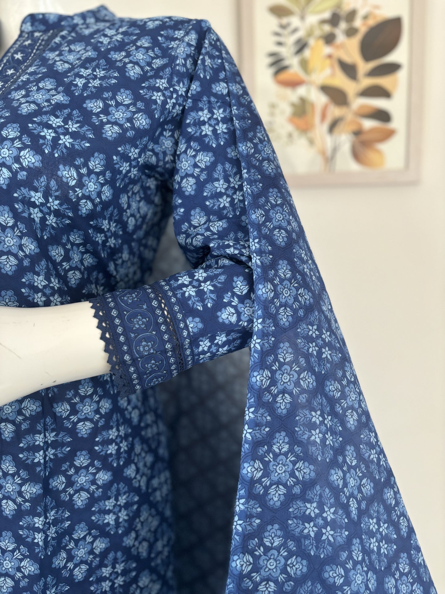 Indigo Enchantment Hand Block Kurta Set