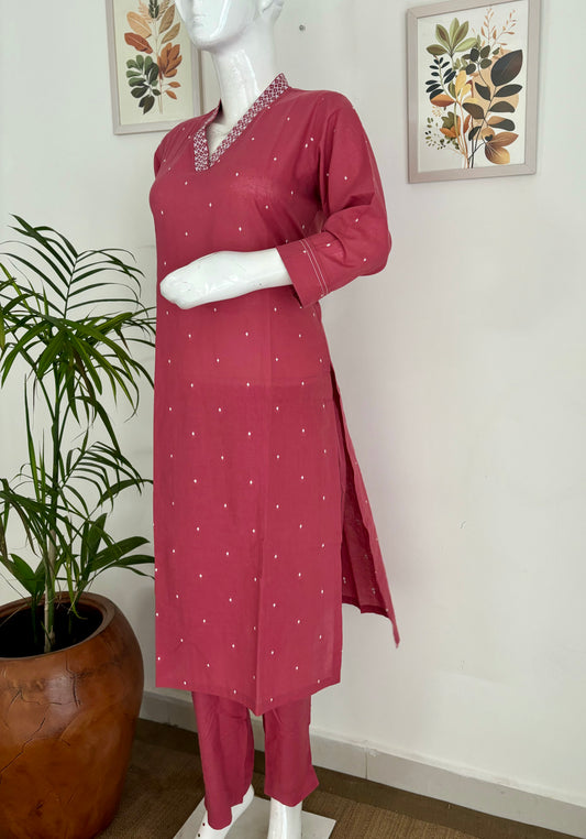 Classic Comfort Handloom Cotton Kurta Set