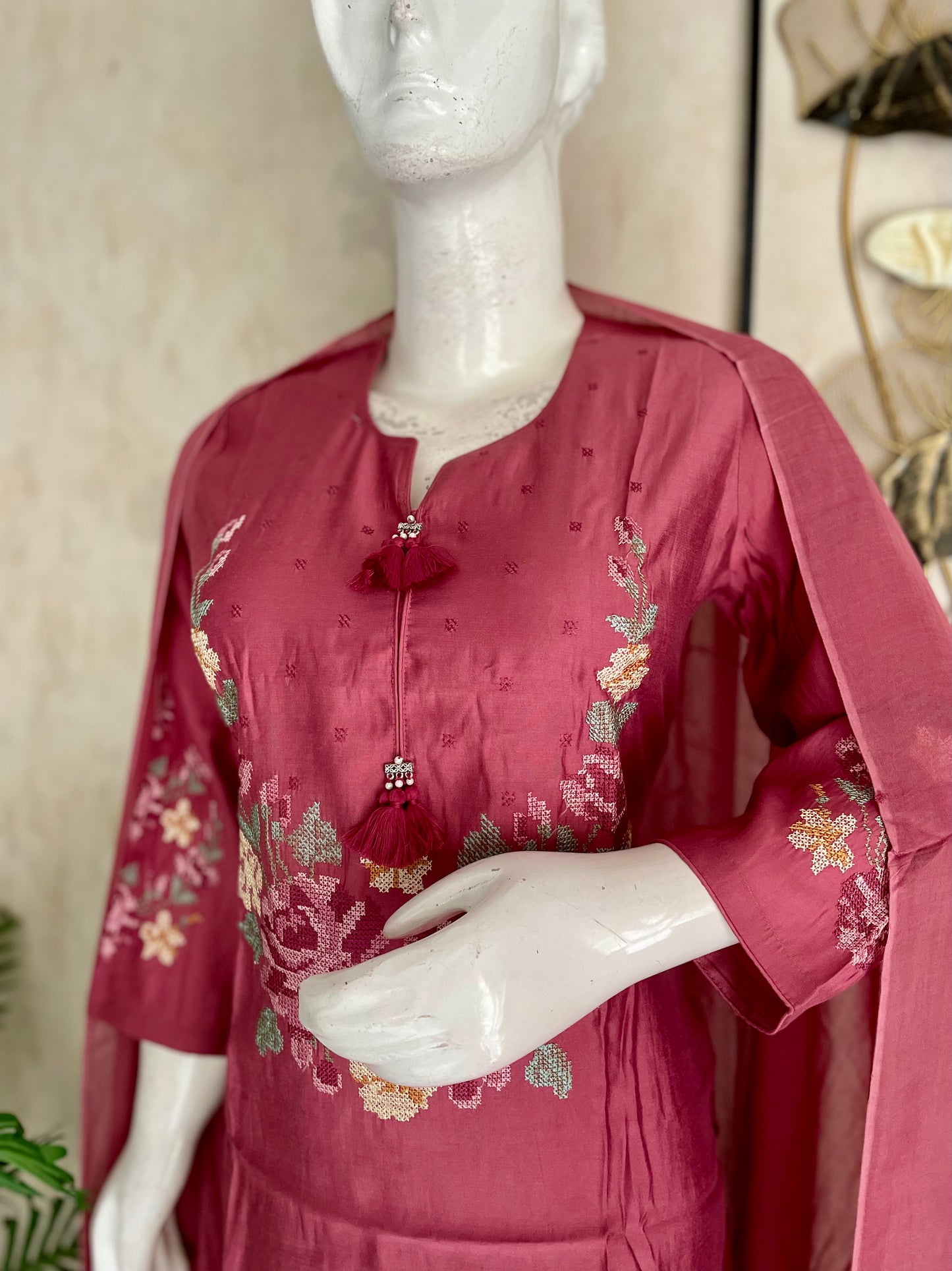 Blush & Thread – Onion Pink Silk Kurta Set