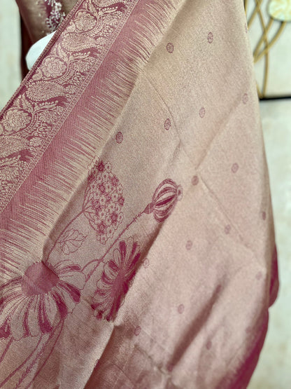 Wine Grace – Woven Kurta Set
