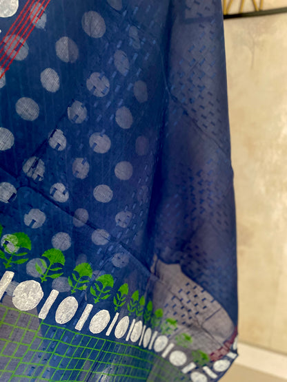 Indigo Polka – Pure Cotton Kurta Set