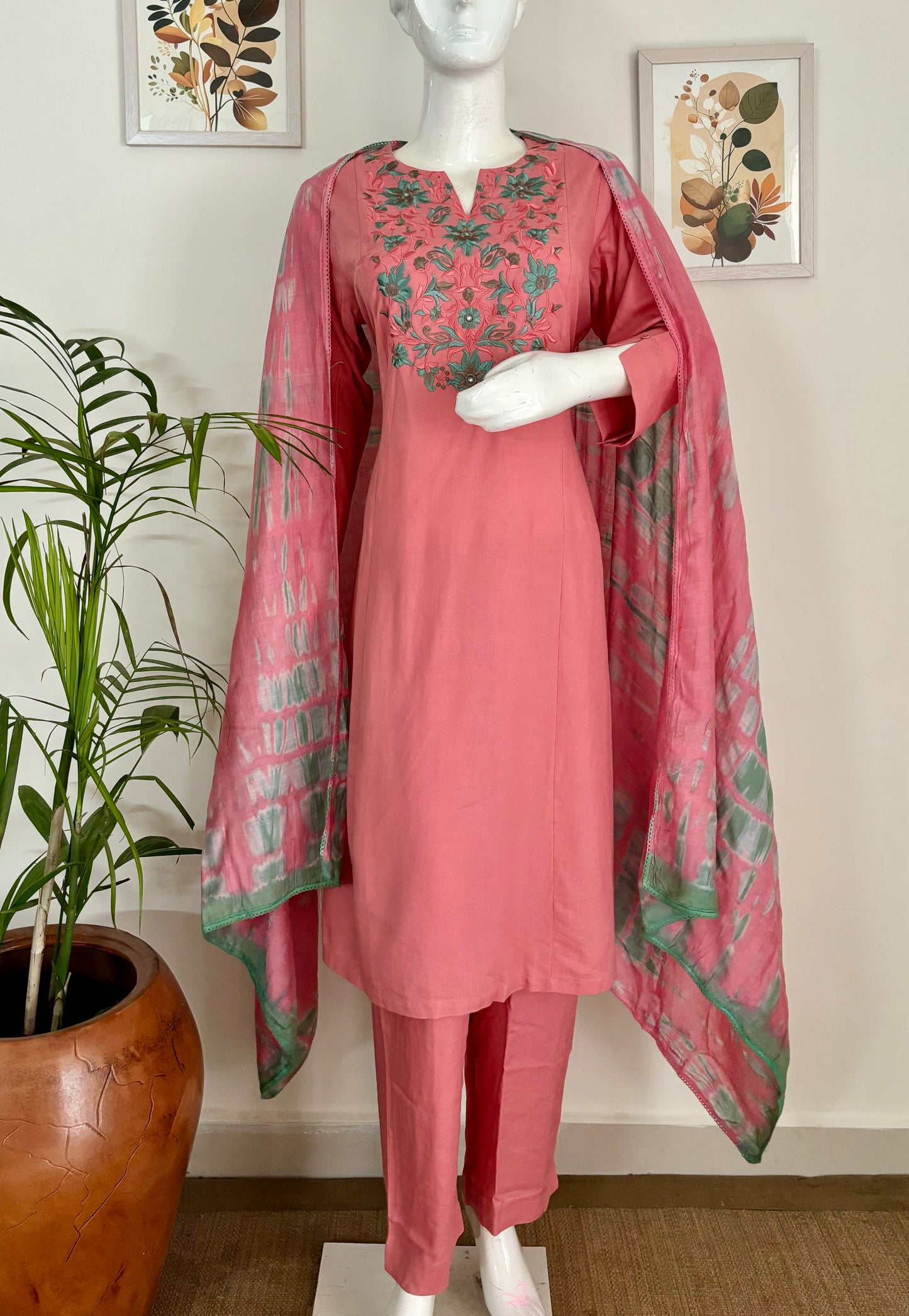 Pink Perfection: A-Line Kurta Set