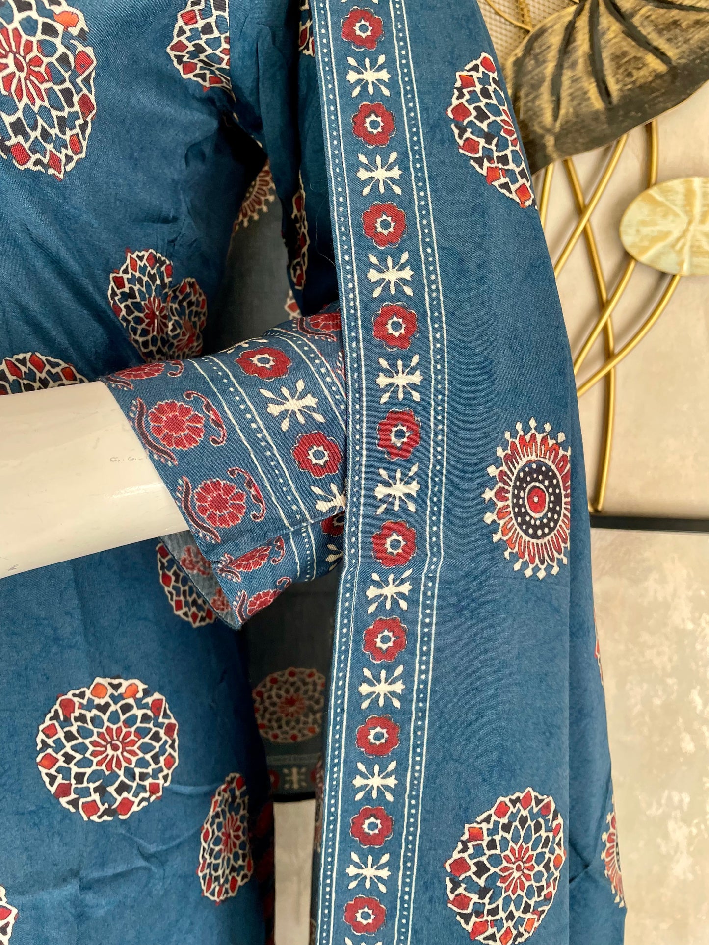 Ajrakh Silk Grace – Pure Modal Silk Kurta Set
