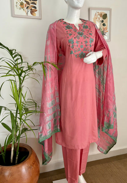 Pink Perfection: A-Line Kurta Set