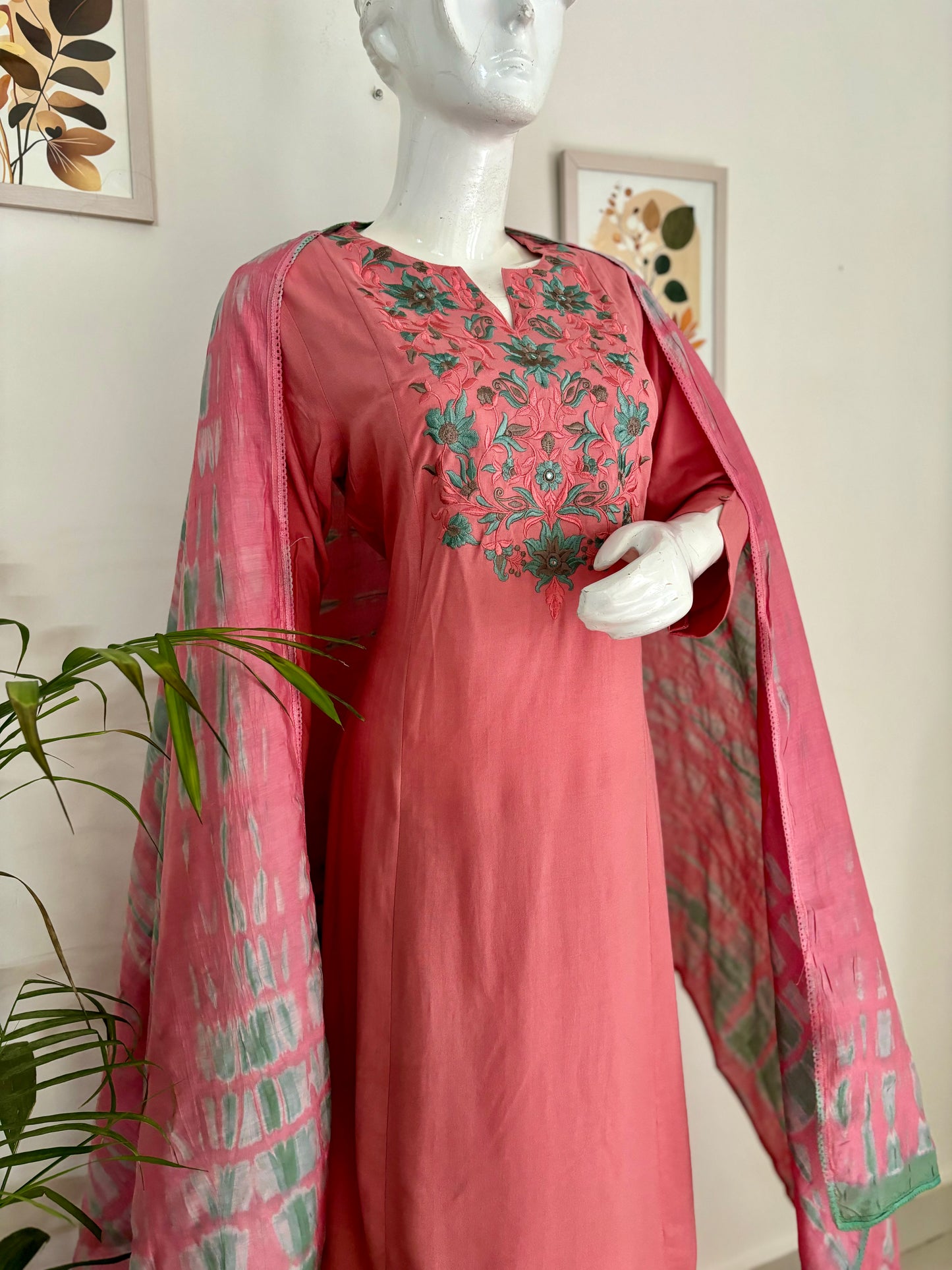 Pink Perfection: A-Line Kurta Set