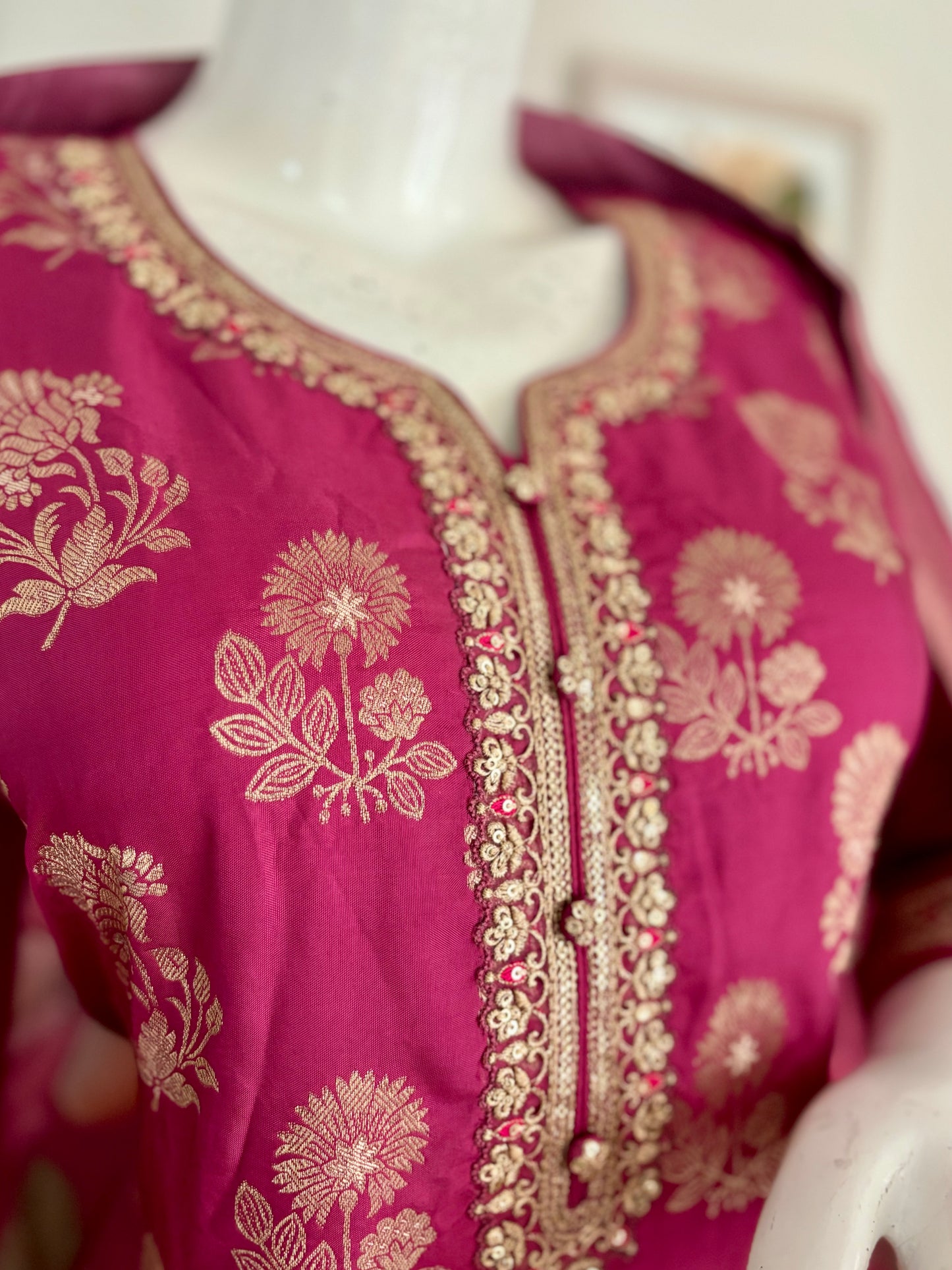 Pink Opulence: Banarasi Silk Kurta Set