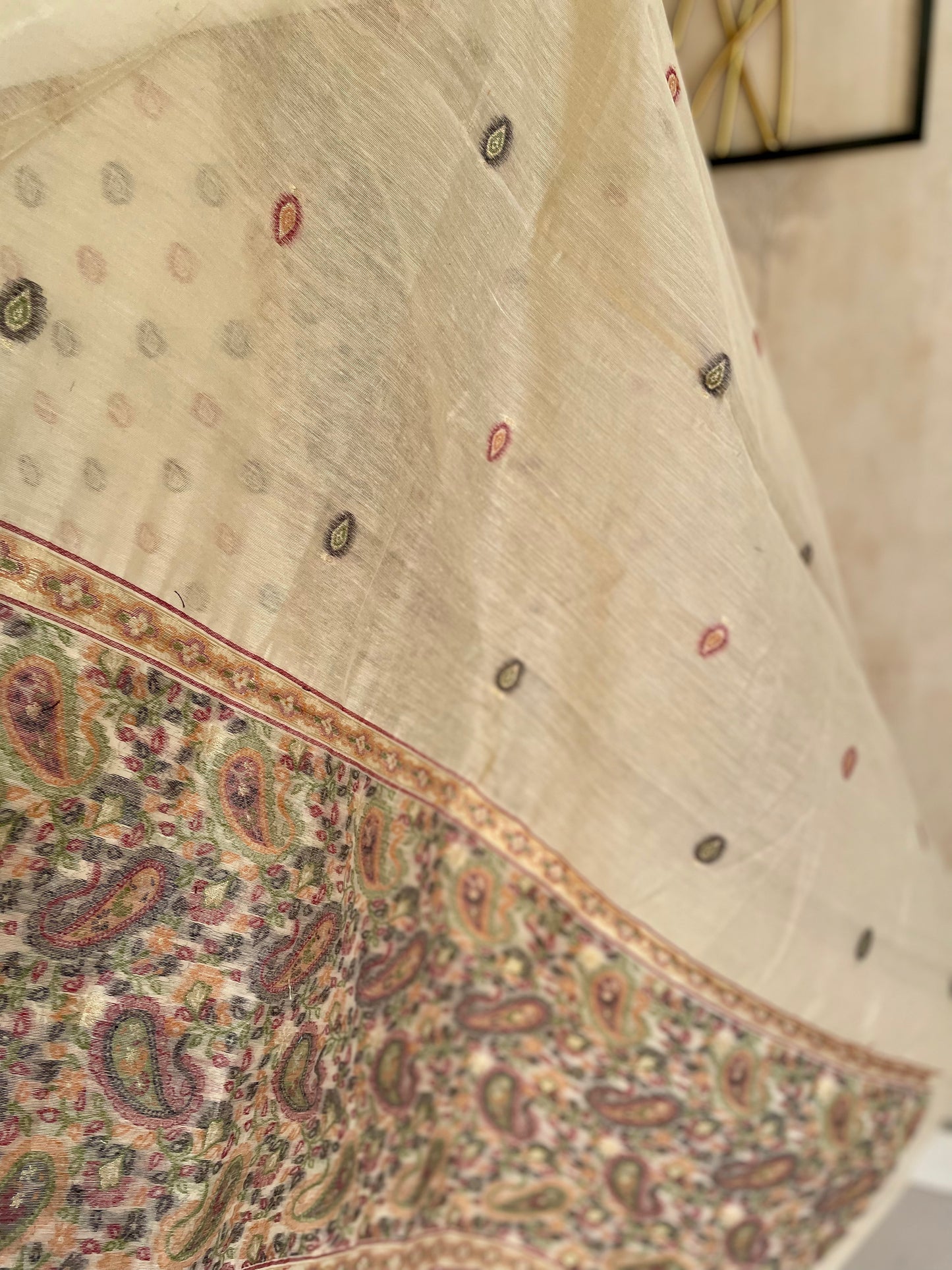 Champagne Grace – Moonga Cotton Jamdani Kurta Set