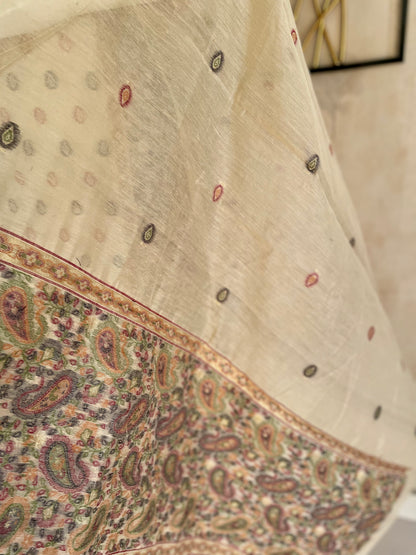 Champagne Grace – Moonga Cotton Jamdani Kurta Set