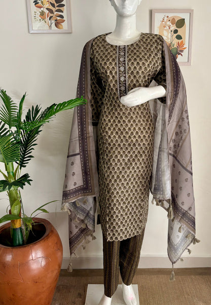 Pure Cotton Handblock Printed Kurta Set