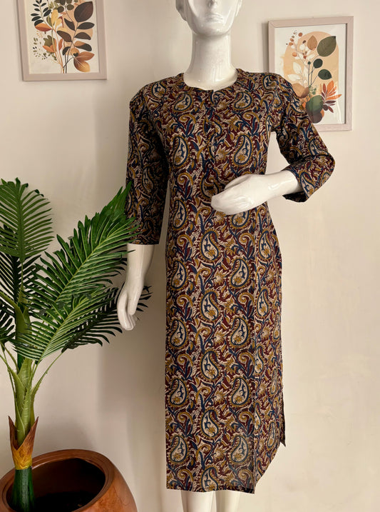 Pure Cotton Kalamkari Handblock Kurta