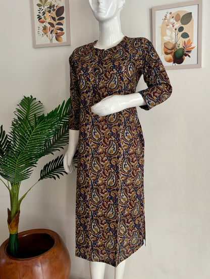 Pure Cotton Kalamkari Handblock Kurta