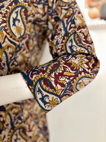 Pure Cotton Kalamkari Handblock Kurta